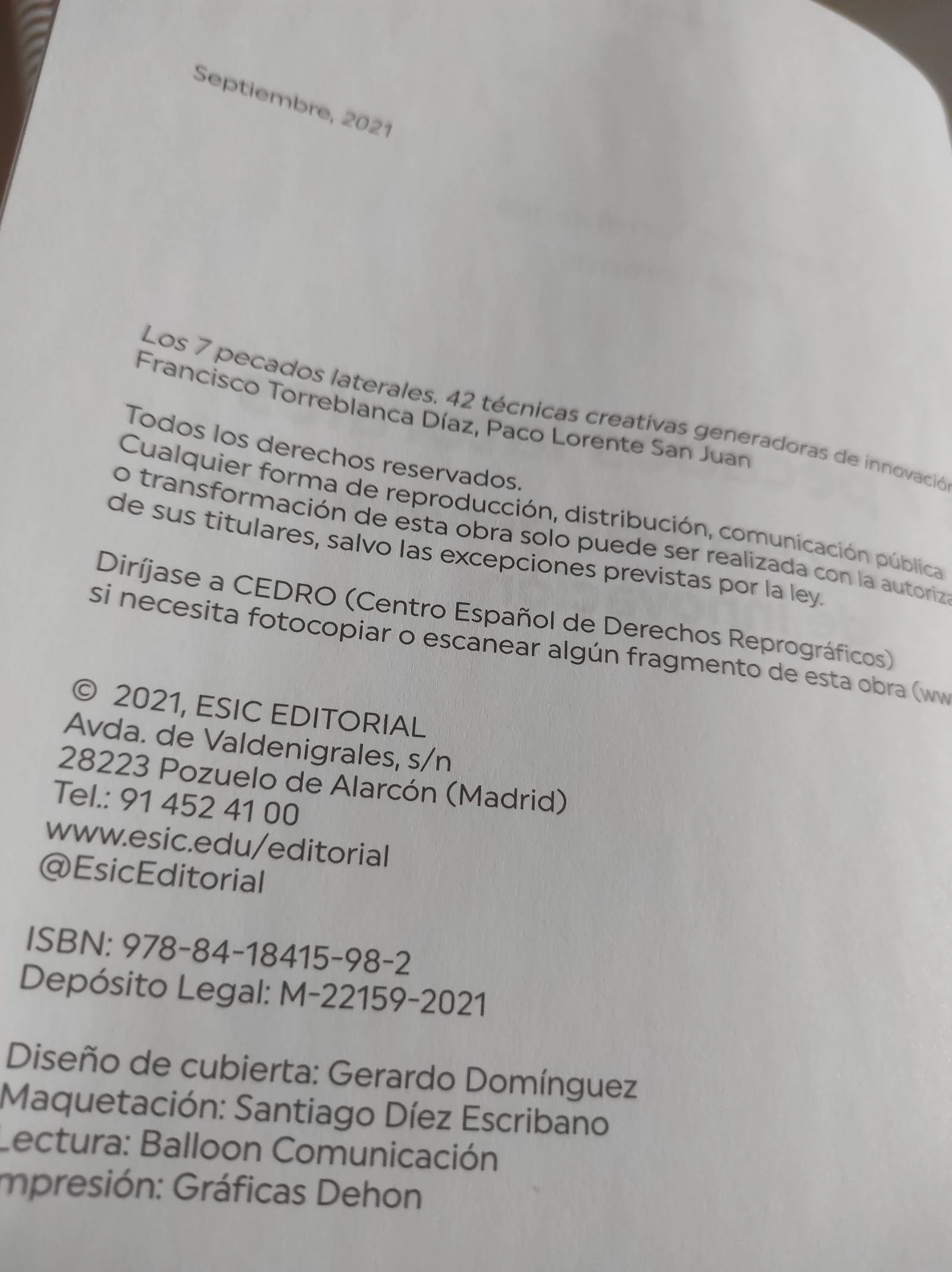 De 7 laterale zonden, Torreblanca en Lorente 2021 – photo 4